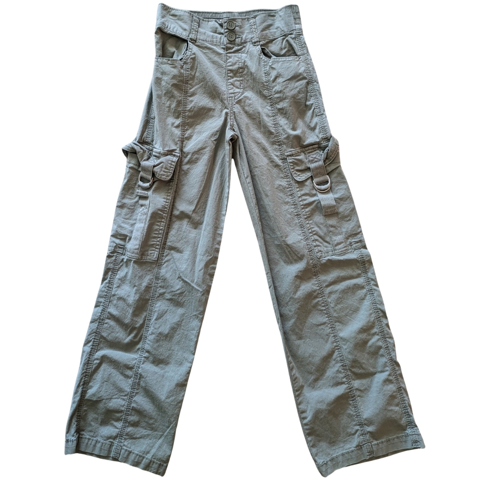 Kids Casual Cargo Pants in Light Gray